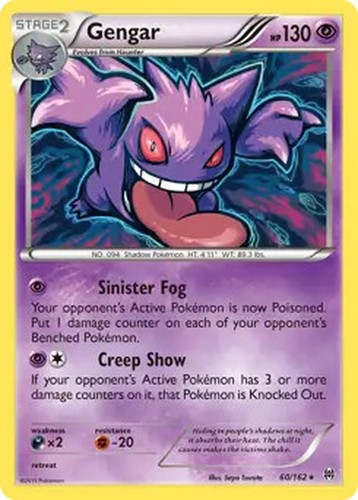 Gengar 162 pokemon - -, 60/162