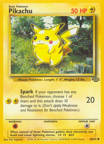 Pikachu pokemon - 60/64,