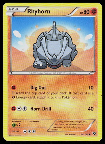Rhyhorn 146 set base - rhyhorn,